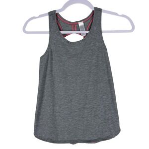 Ivivva Girls Lululemon Gray Racerback Tank Top Size 8 Activewear Soft EUC